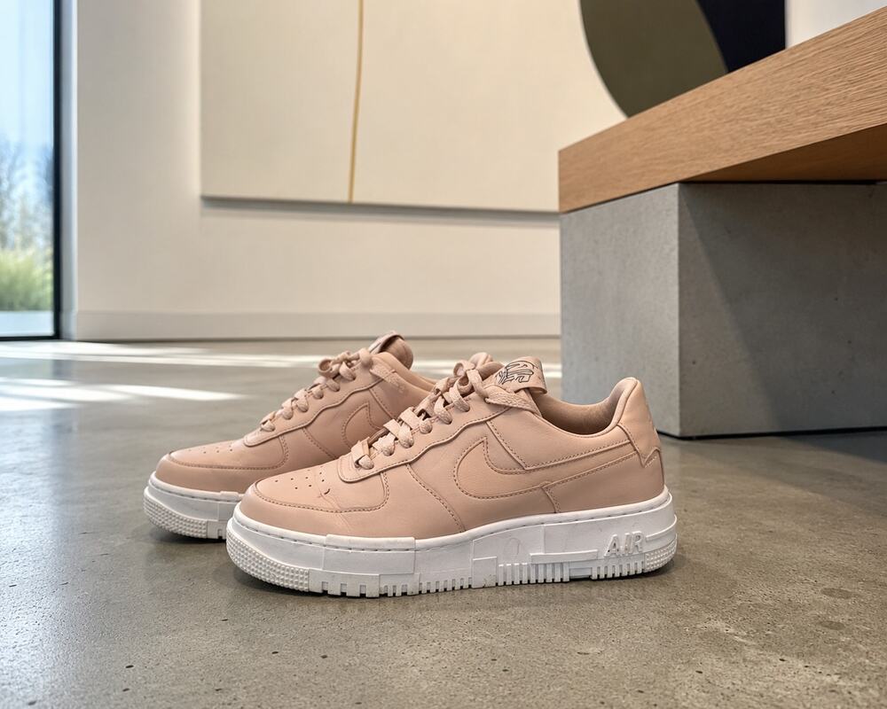 Nike Air Force 1 Pixel Low Pink Leather Sneakers Women's 8.5